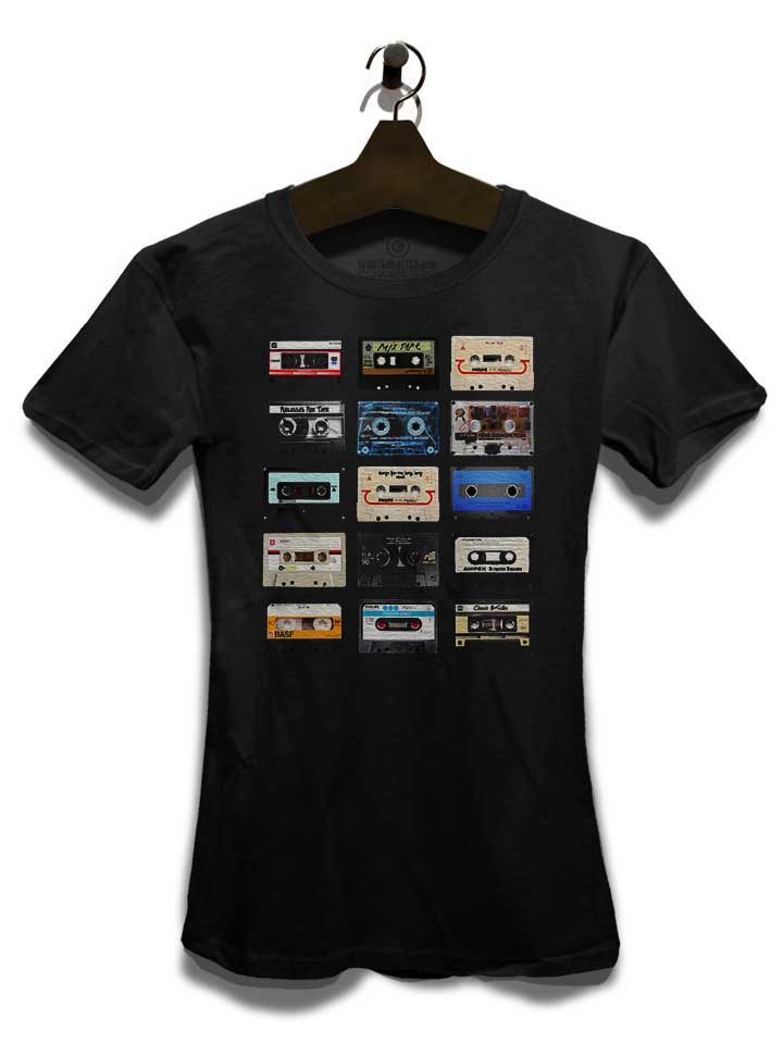 music-tapes-damen-t-shirt schwarz 3