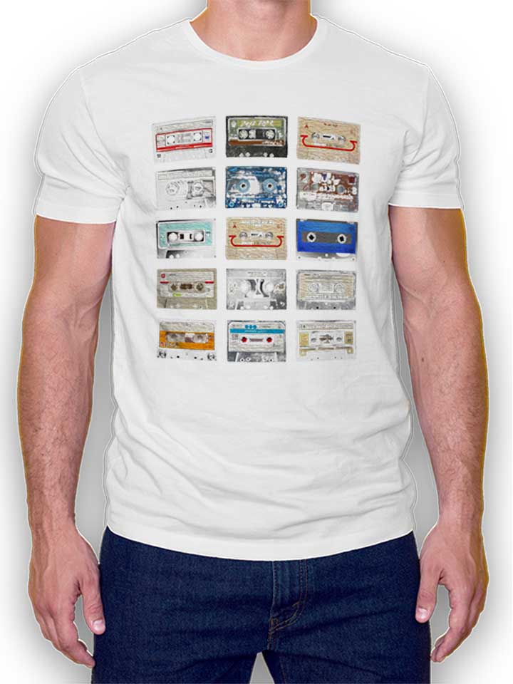 music-tapes-t-shirt weiss 1
