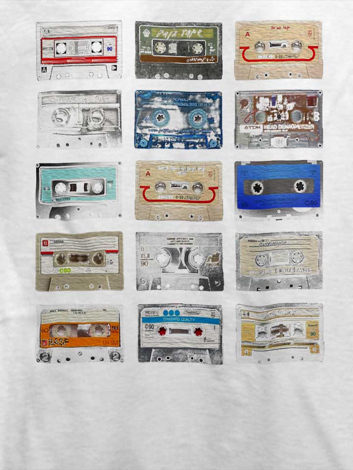 music-tapes-t-shirt weiss 4