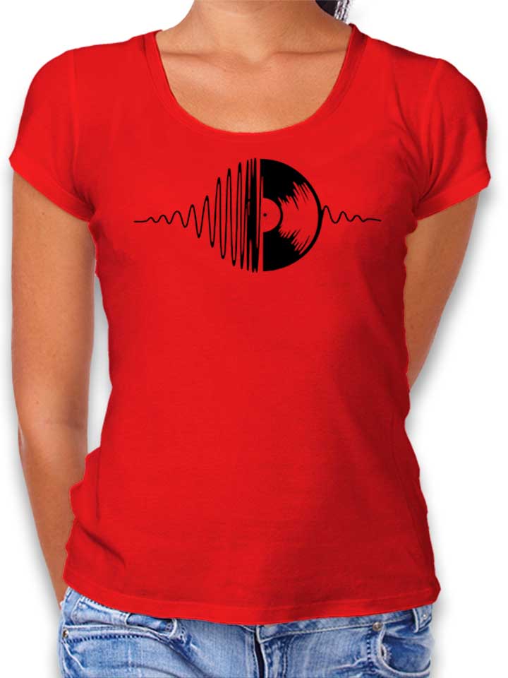 Music Vinyl Damen T-Shirt rot L