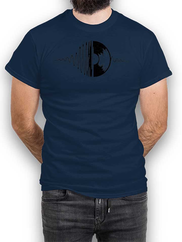 music-vinyl-t-shirt dunkelblau 1