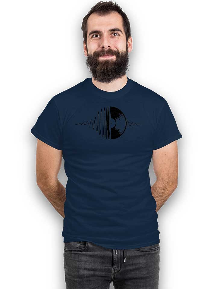 music-vinyl-t-shirt dunkelblau 2