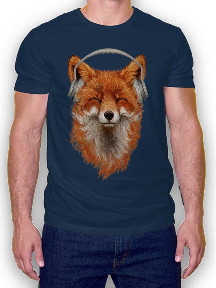 Musical Fox T-Shirt dunkelblau L