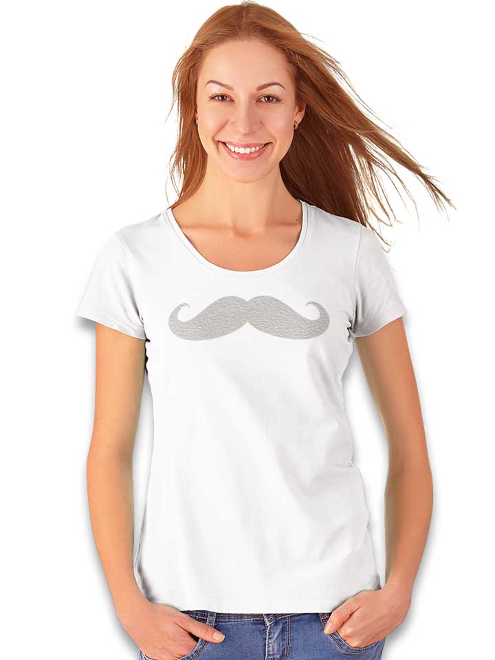 mustache-damen-t-shirt weiss 2