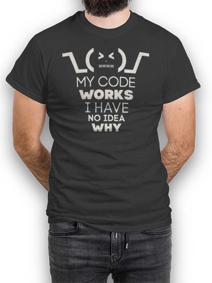 My Code Works T-Shirt gris-fonc L