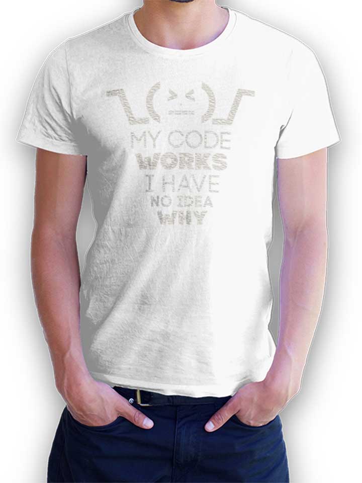 My Code Works T-Shirt weiss L