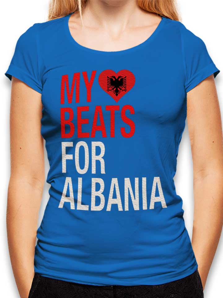 My Heart Beats For Albania T-Shirt Femme bleu-roi L