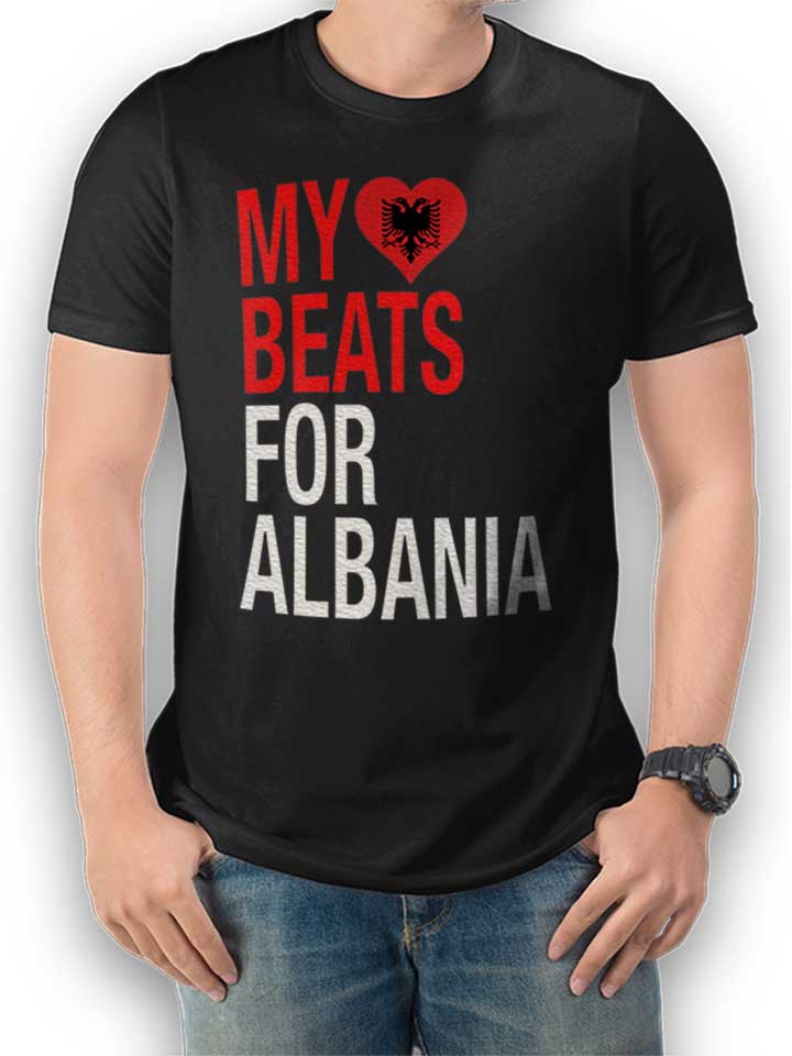 My Heart Beats For Albania T-Shirt noir L