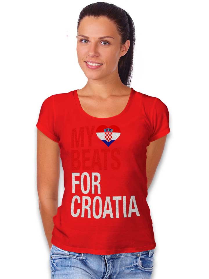 my-heart-beats-for-croatia-damen-t-shirt rot 2