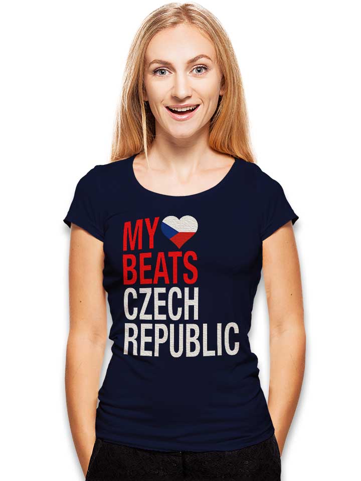 my-heart-beats-for-czech-republic-damen-t-shirt dunkelblau 2