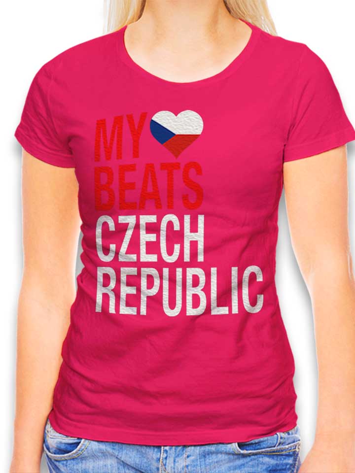 My Heart Beats For Czech Republic Camiseta Mujer fucsia L