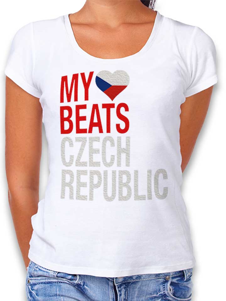 My Heart Beats For Czech Republic Womens T-Shirt white L
