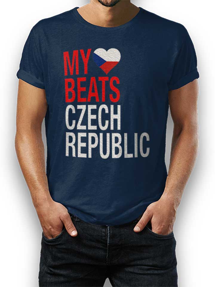 My Heart Beats For Czech Republic T-Shirt dunkelblau L