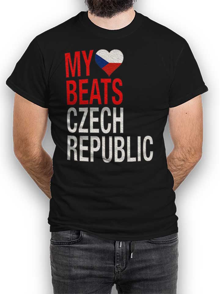My Heart Beats For Czech Republic Kinder T-Shirt schwarz...