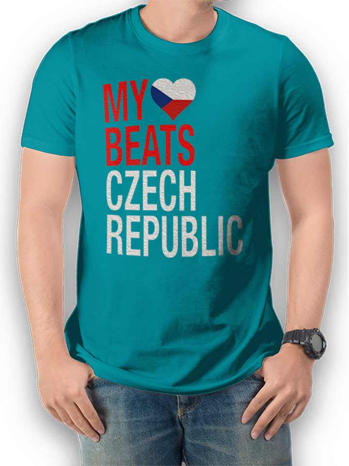 My Heart Beats For Czech Republic T-Shirt tuerkis L