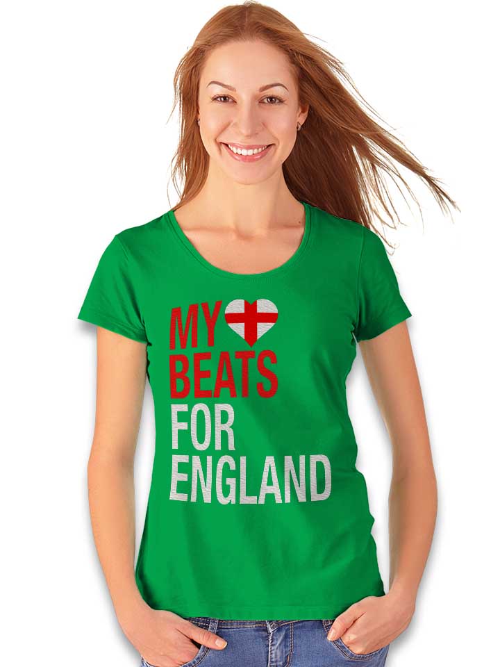 my-heart-beats-for-england-damen-t-shirt gruen 2