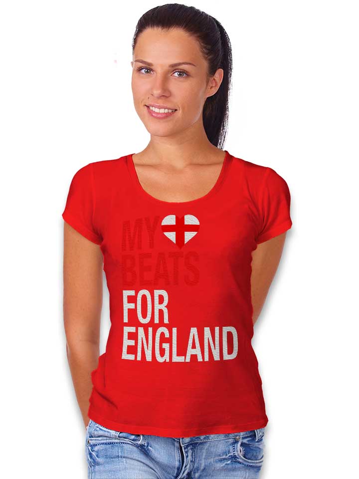 my-heart-beats-for-england-damen-t-shirt rot 2
