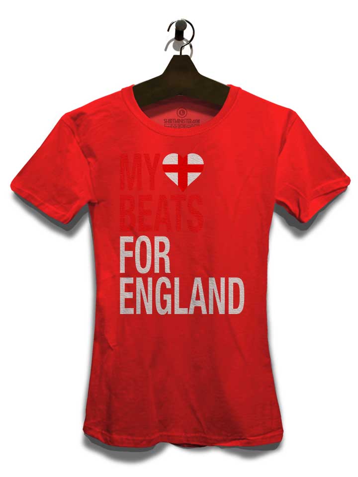 my-heart-beats-for-england-damen-t-shirt rot 3