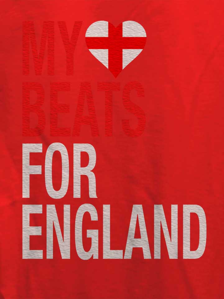 my-heart-beats-for-england-damen-t-shirt rot 4