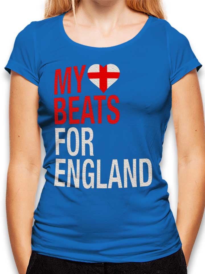 My Heart Beats For England Damen T-Shirt royal L