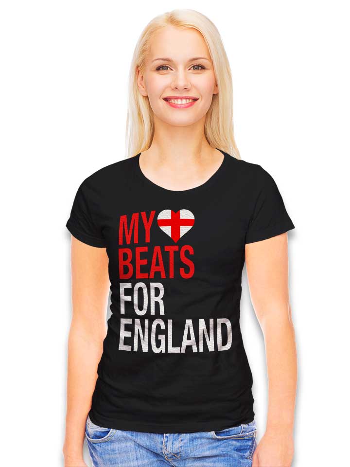my-heart-beats-for-england-damen-t-shirt schwarz 2
