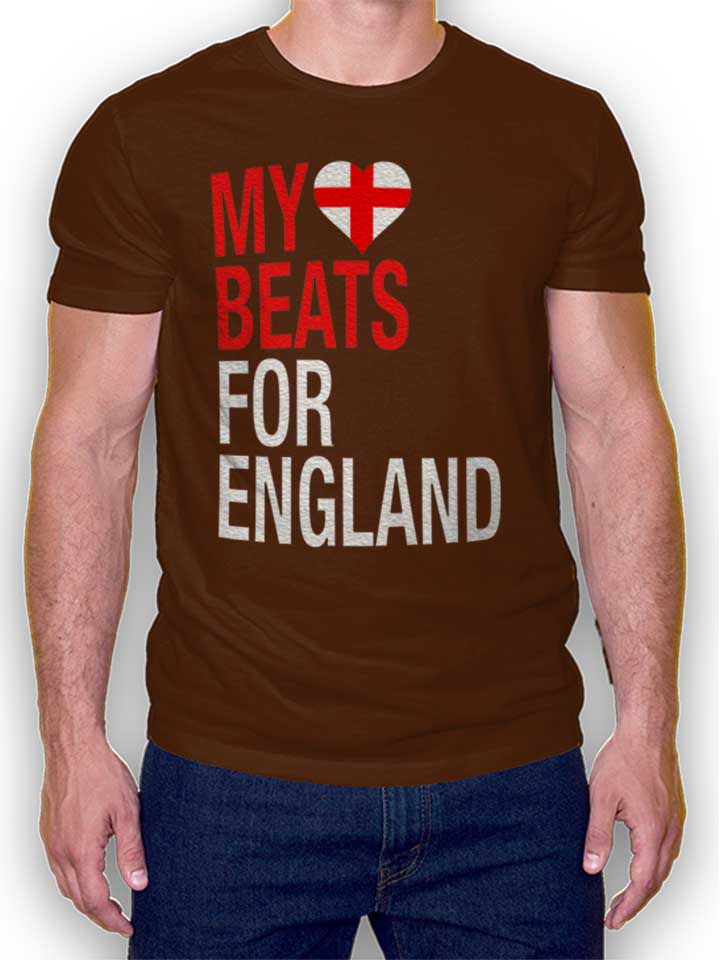 My Heart Beats For England T-Shirt brown L