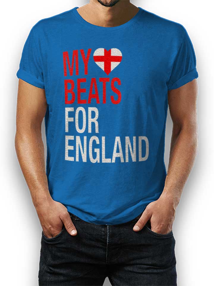 My Heart Beats For England T-Shirt blu-royal L