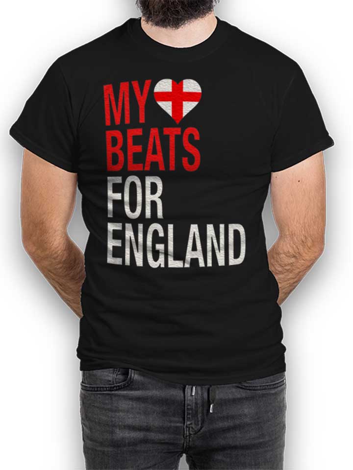 My Heart Beats For England T-Shirt schwarz L