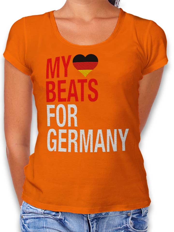 my-heart-beats-for-germany-damen-t-shirt orange 1