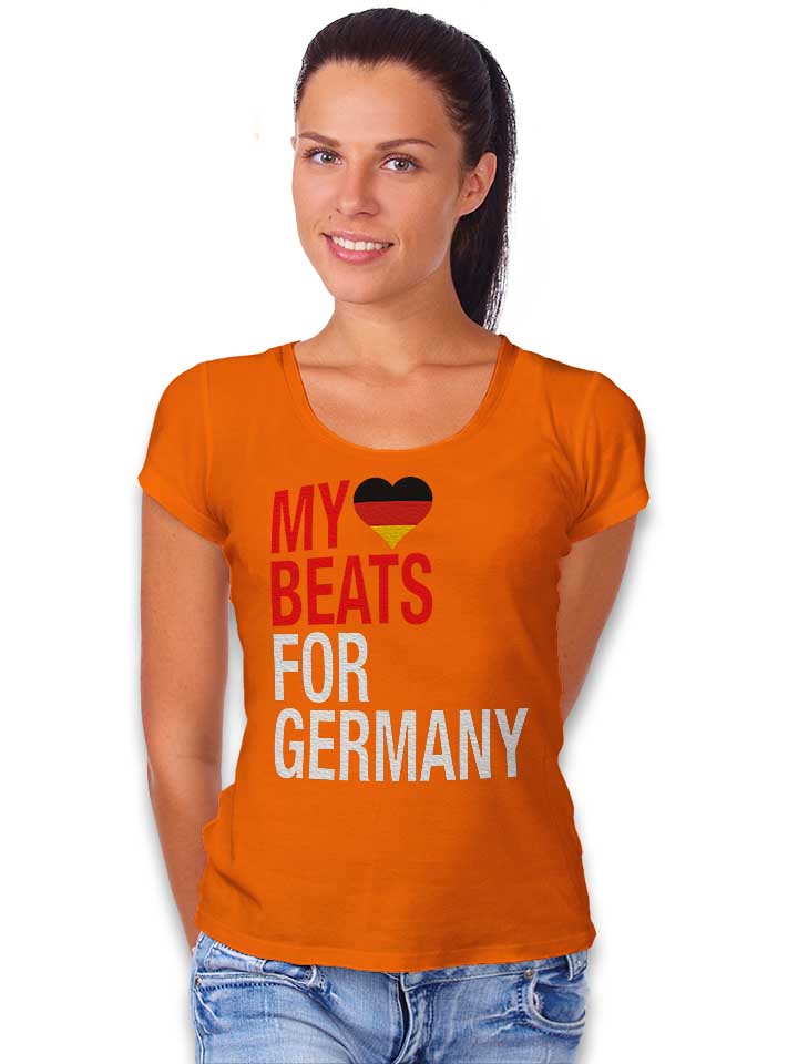 my-heart-beats-for-germany-damen-t-shirt orange 2