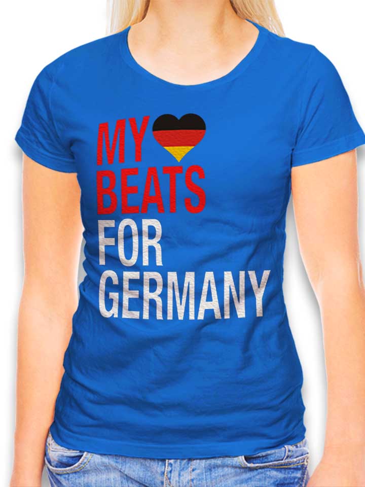 My Heart Beats For Germany Damen T-Shirt royal L