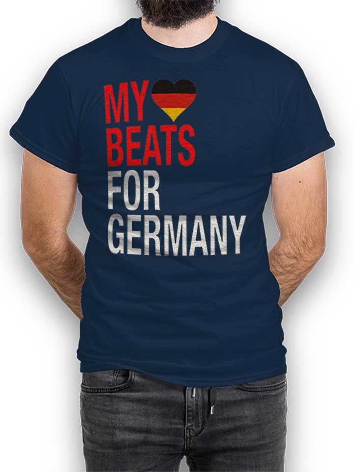 My Heart Beats For Germany T-Shirt dunkelblau L