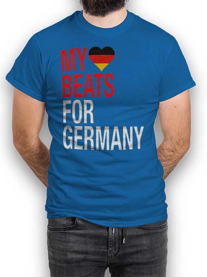 My Heart Beats For Germany T-Shirt royal L