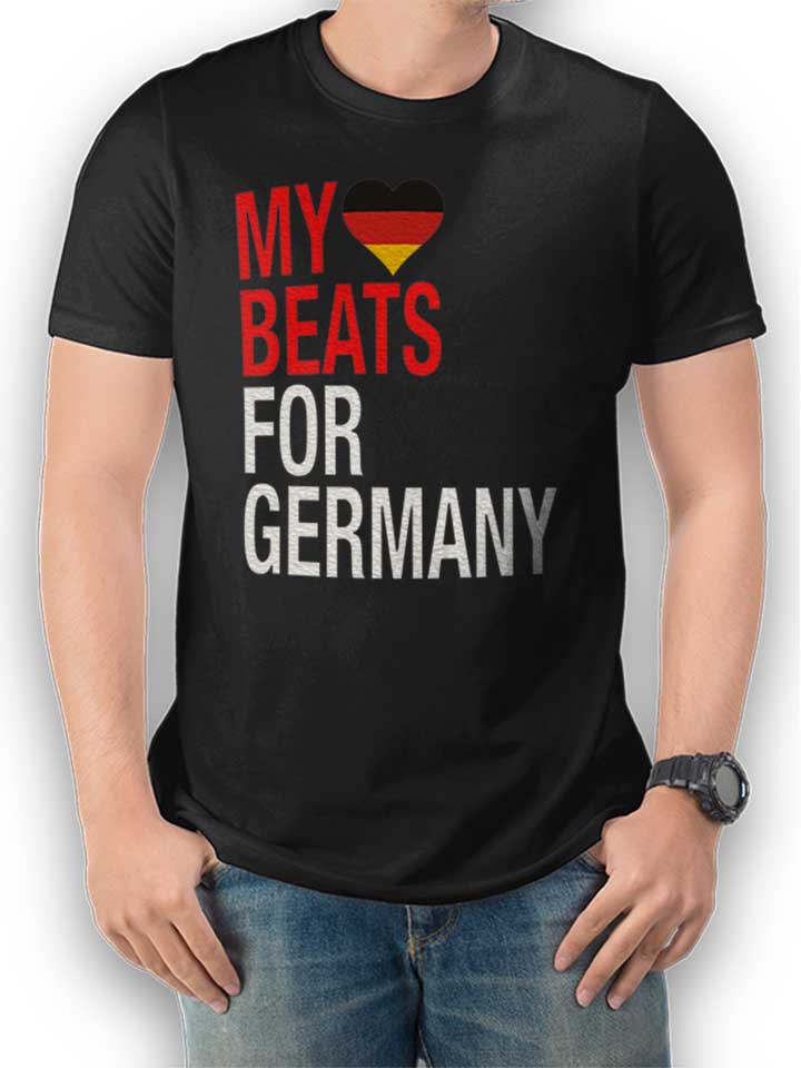 My Heart Beats For Germany T-Shirt schwarz L