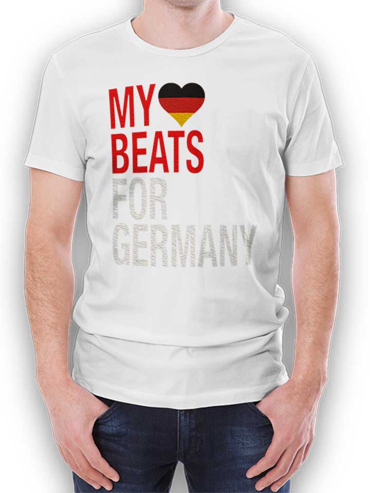 My Heart Beats For Germany Camiseta blanco L