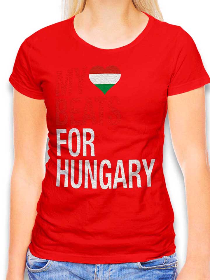 My Heart Beats For Hungary Damen T-Shirt rot L