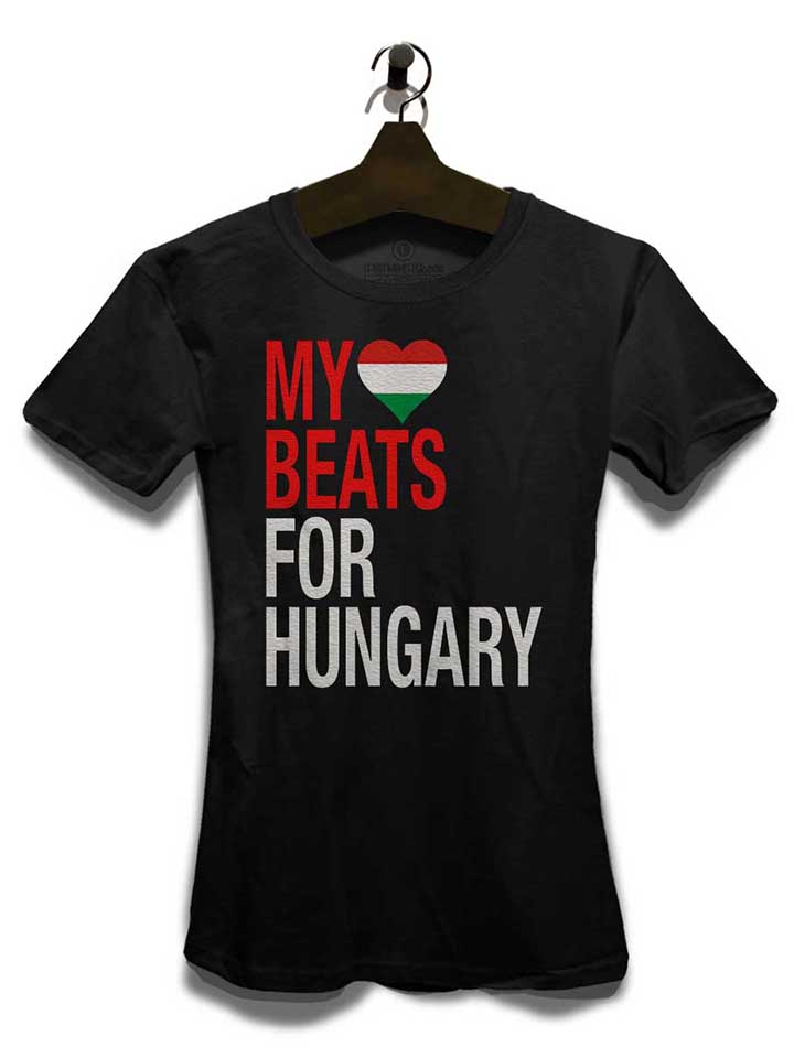 my-heart-beats-for-hungary-damen-t-shirt schwarz 3