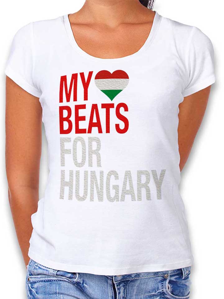 my-heart-beats-for-hungary-damen-t-shirt weiss 1
