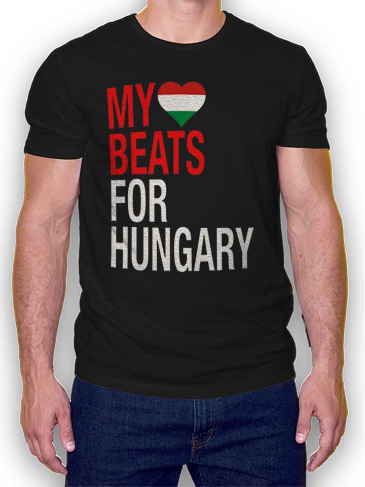 My Heart Beats For Hungary T-Shirt schwarz L