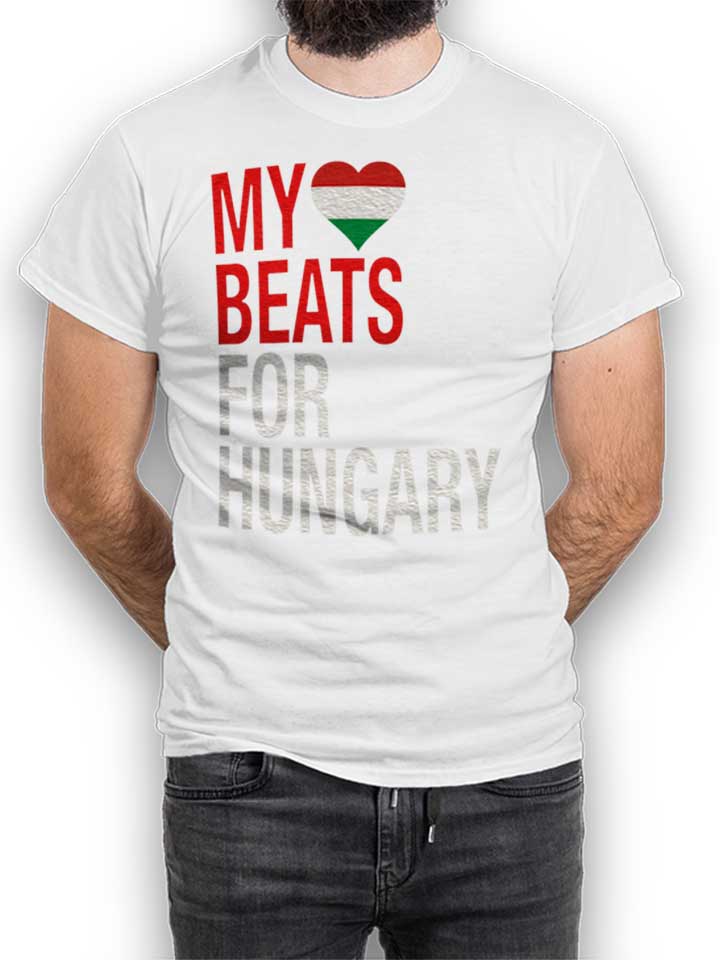 My Heart Beats For Hungary T-Shirt weiss L