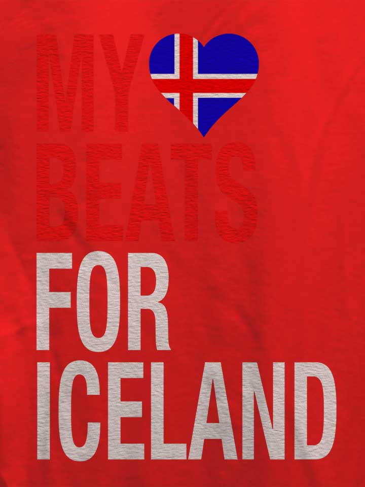 my-heart-beats-for-iceland-damen-t-shirt rot 4