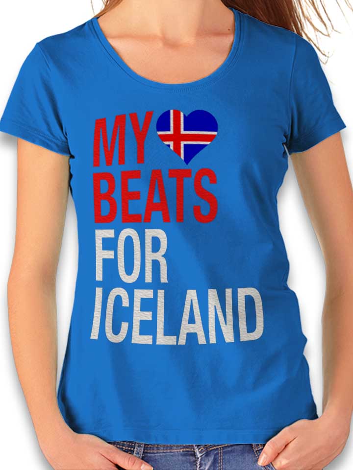 My Heart Beats For Iceland Damen T-Shirt royal L