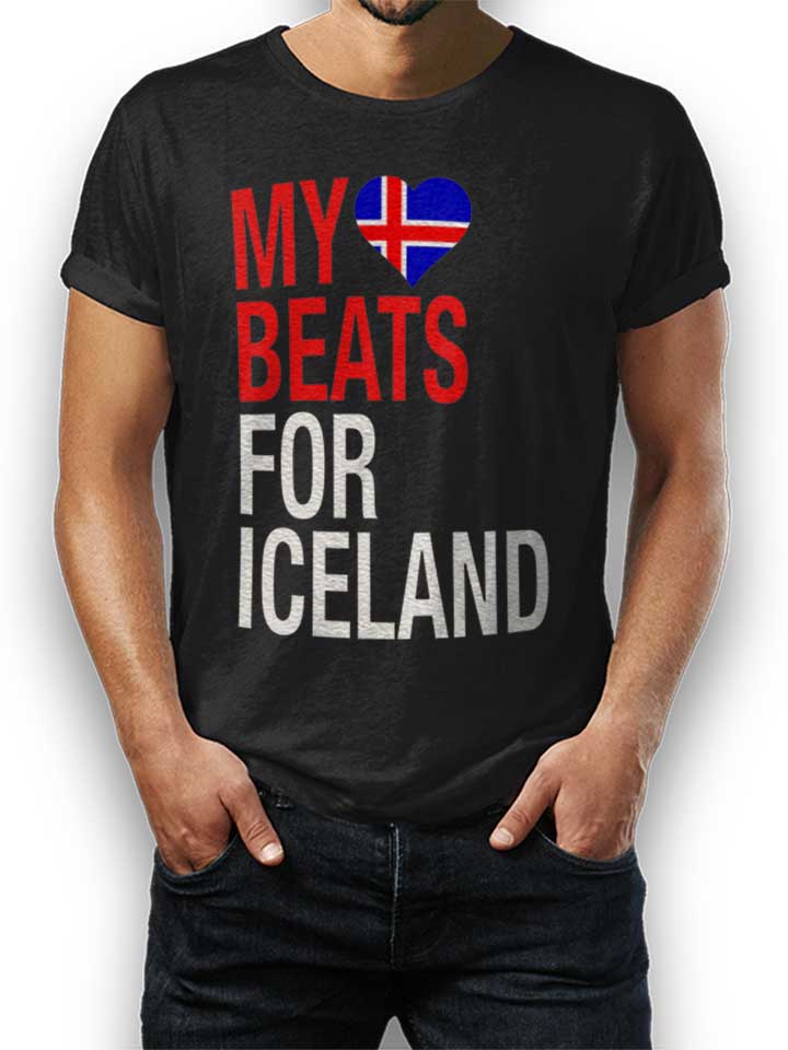 My Heart Beats For Iceland T-Shirt black L