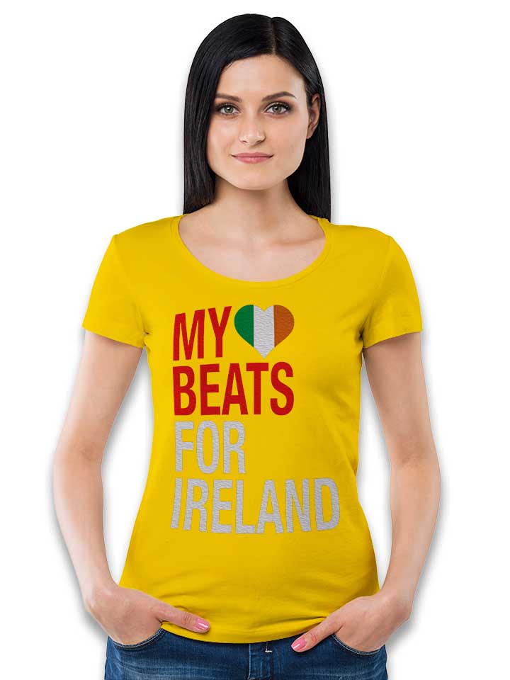 my-heart-beats-for-ireland-damen-t-shirt gelb 2