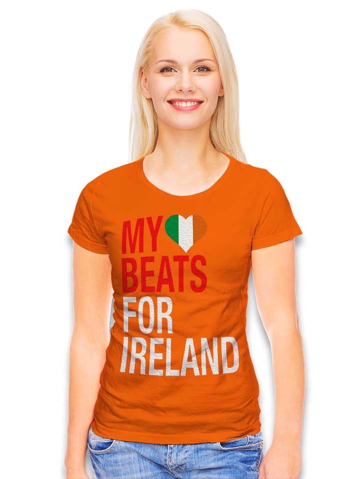 my-heart-beats-for-ireland-damen-t-shirt orange 2