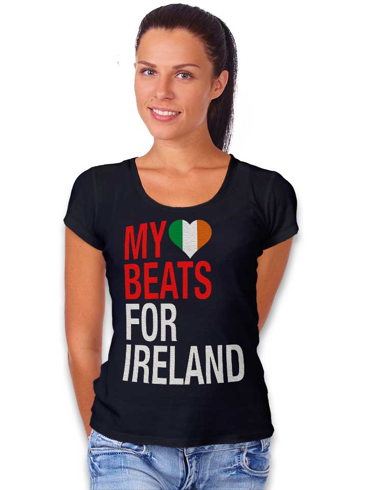 my-heart-beats-for-ireland-damen-t-shirt schwarz 2