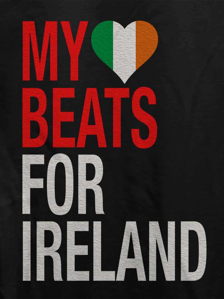 my-heart-beats-for-ireland-damen-t-shirt schwarz 4