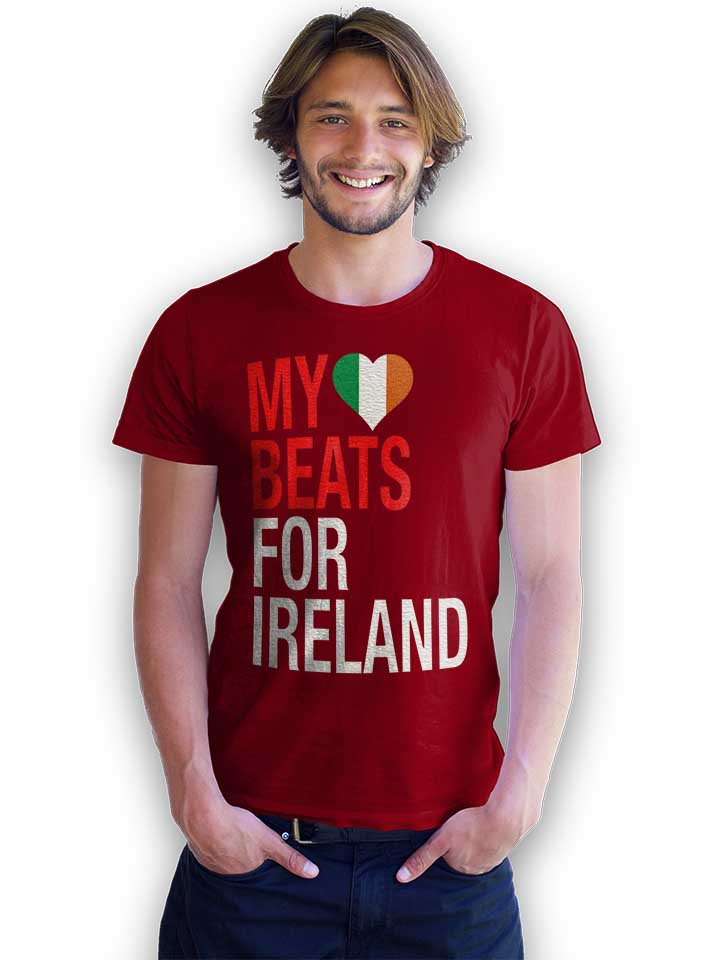 my-heart-beats-for-ireland-t-shirt bordeaux 2