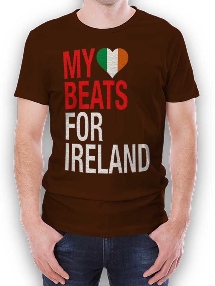 My Heart Beats For Ireland T-Shirt brown L