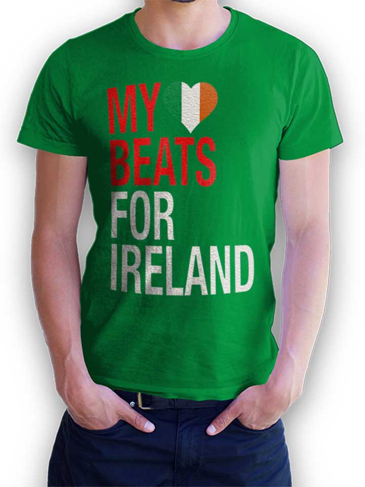 My Heart Beats For Ireland Camiseta verde L